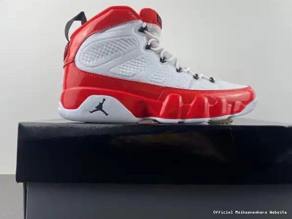 Official Maikesneakers White Red 9 Retro Air Gym Jordan 302370-160 0323